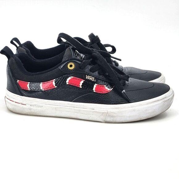 Vans Kyle Walker Pro Coral Snake Shoes Size 6.5 Mens Black Leather Skateboard - Picture 1 of 11